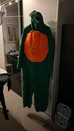 Dinosauruspak, groen/ oranje. Large, zelfgemaakt, Kleding | Heren, Carnavalskleding en Feestkleding, Ophalen, Maat 52/54 (L), Carnaval