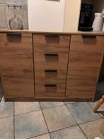 Dressoir JENSLEV 2 deuren 4 lades wild naturel eiken, Huis en Inrichting, Ophalen, Gebruikt, 25 tot 50 cm, Met deur(en)