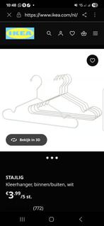 Ikea witte metalen kledinghangers. 30 stuks., Ophalen of Verzenden, Zo goed als nieuw, Metaal
