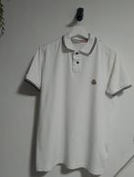 Moncler Polo Maat L - Zo Goed Als Nieuw, Kleding | Heren, Polo's, Maat 52/54 (L), Moncler, Wit, Ophalen of Verzenden