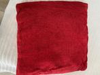 Rood kussen met rits 40 bij 40 cm, Ophalen of Verzenden, Zo goed als nieuw, Rood, Vierkant