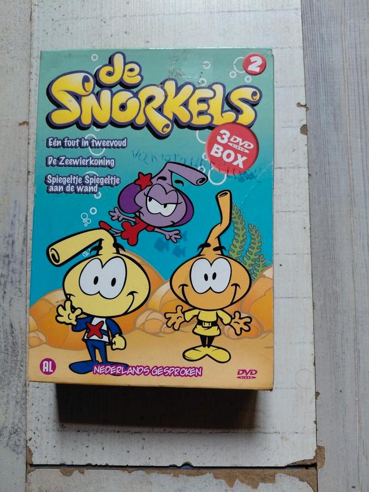 De Snorkels - 3 DVD Boxset, Cd's en Dvd's, Dvd's | Kinderen en Jeugd, Zo goed als nieuw, Tv fictie, Poppen, Boxset, Alle leeftijden