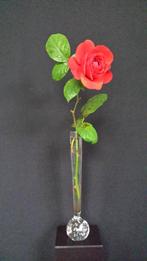 Vintage SPIJKERBOL Vaasje ~ SOLIFLEUR ~ Helder GLAS 21 cm., Antiek en Kunst, Antiek | Glas en Kristal, Ophalen of Verzenden