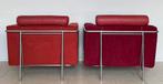 Harvink ‘The Compagny’ design fauteuils 2 x met leren nekrol, Overige materialen, Gebruikt, 50 tot 75 cm, Ophalen