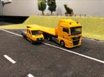 Man TGX met vlakke oplegger en Volkswagen van Max Bogl, Ophalen of Verzenden, Zo goed als nieuw, Bus of Vrachtwagen, Herpa