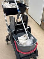 Mopwagen met uitwringer en emmer, Ophalen of Verzenden, Dweilemmer, -bak, of -wagen