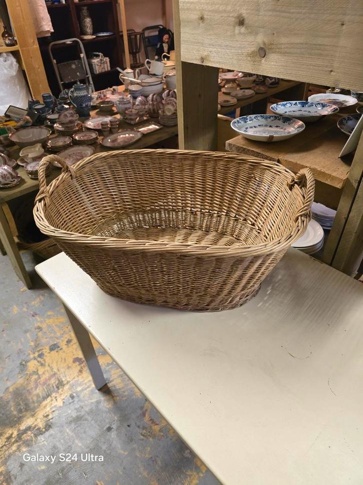 Wasmand grote, Antiek en Kunst, Curiosa en Brocante, Ophalen