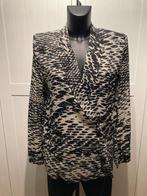InWear travelstof #grafische print blouse M | 38 creme zwart, Maat 38/40 (M), Overige kleuren, Verzenden, Zo goed als nieuw