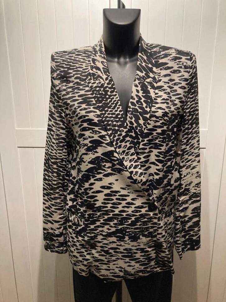 InWear travelstof #grafische print blouse M | 38 creme zwart, Kleding | Dames, Blouses en Tunieken, Zo goed als nieuw, Maat 38/40 (M)