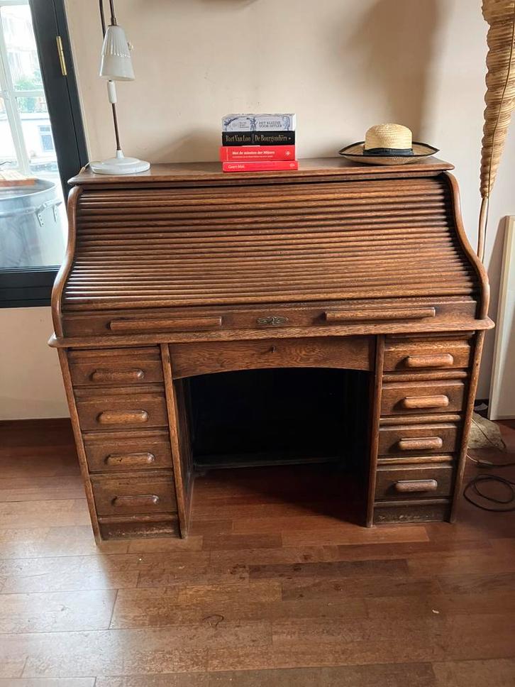 Antiek rolluikbureau, Huis en Inrichting, Kasten | Secretaires, Gebruikt, Ophalen