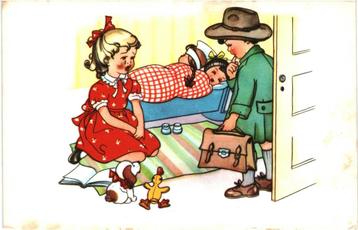 806249 vintage Kinderkaart Nette oude kaart onbeschreven  beschikbaar voor biedingen