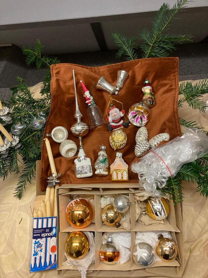 29 st nostalgische, antieke, vintage kerstversiering, Diversen, Kerst, Ophalen of Verzenden