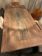 Massief houten eettafel + 6 XOOOC stoelen (bieden), Huis en Inrichting, Tafels | Eettafels, Ophalen, Gebruikt, 200 cm of meer