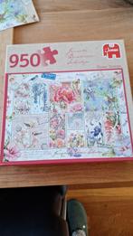 Janneke  Brinkman Flower Stamps Jumbo Puzzel 950 Stukjes, Ophalen of Verzenden, 500 t/m 1500 stukjes, Zo goed als nieuw, Legpuzzel