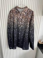 Nieuw  heren Overhemd XL gestippeld afwisselend, Ophalen of Verzenden, Nieuw, Maat 46/48 (XL) of groter, Zwart