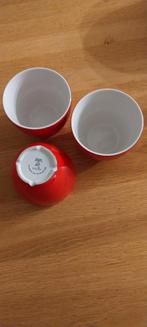 Rode Soepkommen - Set van 3, Ophalen, Gebruikt, Keramiek, Kom(men)