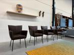 4 Nieuw Design on Stock Moka Eetkamerstoelen bruin Stoel, Huis en Inrichting, Stoelen, Bruin, Leer, Ophalen of Verzenden, Vier