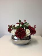 Ronde zilveren schaal met prachtige chrysanten 50 breed, Ophalen, Zo goed als nieuw, Rond