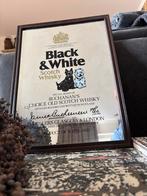 Vintage Black & White Whisky Spiegel, Ophalen of Verzenden, Rechthoekig, Minder dan 50 cm, Minder dan 100 cm