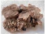 Roze amethist met bergkristal achterzijde 185 gr./ 12 x 8 cm, Verzamelen, Mineralen en Fossielen, Ophalen of Verzenden