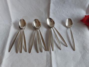 Nieuwpoort model 1700 verzilverd | 13 lepeltjes 16 vorkjes beschikbaar voor biedingen