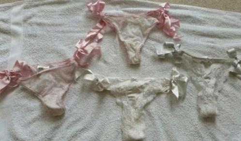 4 x string roze wit maat s maat 36 lingerie onderkleding, Kleding | Dames, Ondergoed en Lingerie, String, Verzenden