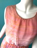 Vintage originele jaren 70 jurk roze naar rood maat 36, Verzenden, Vintage, Knielengte, Roze