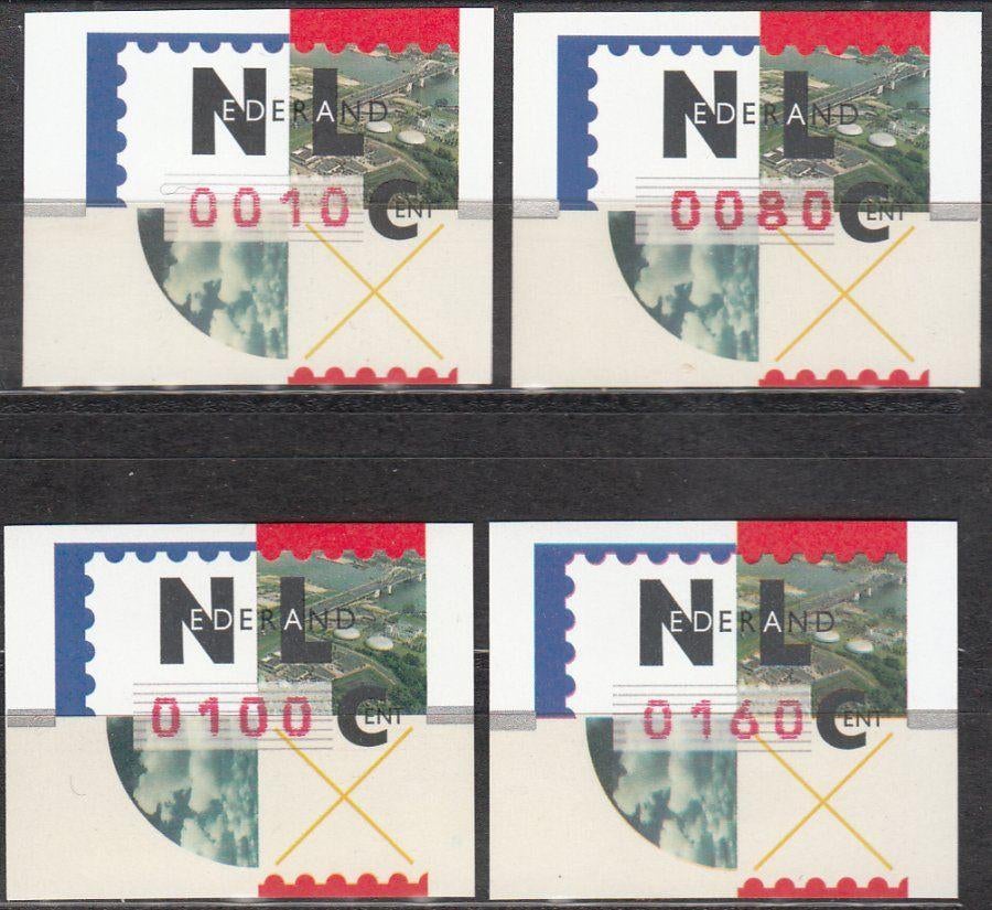 Nederland Automaatstroken AU32 Nagler-strook 4 versch., Postzegels en Munten, Ophalen of Verzenden, Na 1940, Postfris