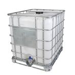 IBC-container 1000L met metalen voet – zeer proper 30€️️️, 150 liter of meer, Ophalen, Zo goed als nieuw, Metaal