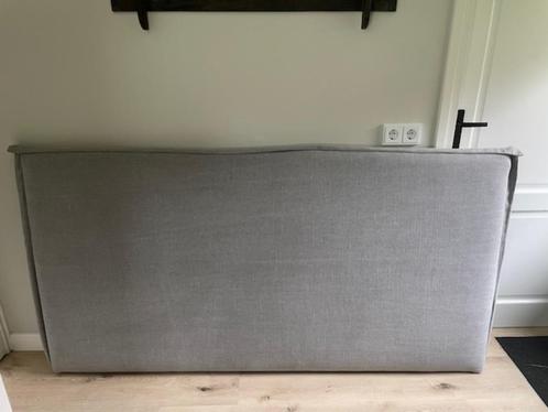 Hoofdbord, Huis en Inrichting, Slaapkamer | Boxsprings, Gebruikt, Overige maten, 190 cm of minder, Tweepersoons, Grijs, Ophalen