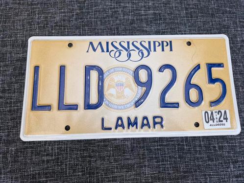 Kentekenplaat Mississippi USA Nummerplaat nummerbord License, Verzamelen, Automerken, Motoren en Formule 1, Gebruikt, Auto's, Ophalen of Verzenden