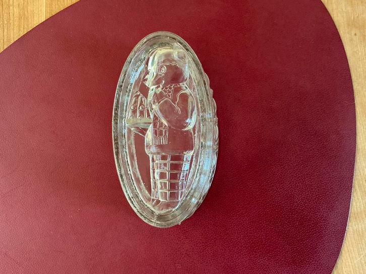 Oude, glazen puddingvorm - Bruintje Beer - Persglas, Antiek en Kunst, Antiek | Keukenbenodigdheden, Ophalen of Verzenden