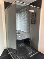 Glas douche cabine wand met deur 120x120, Huis en Inrichting, Ophalen of Verzenden, Zo goed als nieuw