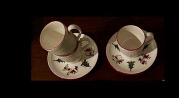 Wedgwood Windsor, Kerst. 2 Kop & schotels. Nieuw beschikbaar voor biedingen