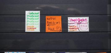 Nederland NVPH 2001 + 2003 Gestempeld losse zegels. beschikbaar voor biedingen