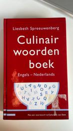 L. Spreeuwenberg - Culinair woordenboek Engels-Nederlands, Ophalen of Verzenden, Zo goed als nieuw, L. Spreeuwenberg