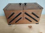 vintage houten Uittrekbare naaikist, Antiek en Kunst, Curiosa en Brocante, Ophalen