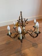 Mooie Vintage Messing kroonluchter 6 armen uit jaren ‘60, Huis en Inrichting, Lampen | Kroonluchters, Ophalen, Gebruikt, Overige materialen