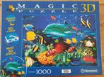 Clementoni 3D puzzel 1000 stukjes Dolphin Reef, Ophalen of Verzenden, 500 t/m 1500 stukjes, Zo goed als nieuw, Legpuzzel