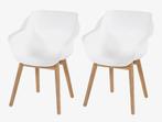 2 Hartman Sophie Royal White Tuinstoel Teakhouten Onderstel, Ophalen, Gebruikt, Wit, Twee
