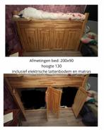 Half Hoogslaper met Elektrische Lattenbodem en matras, Huis en Inrichting, Slaapkamer | Stapelbedden en Hoogslapers, Ophalen, Gebruikt