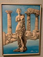 Griekse Venus met Tempel Ruïnes - Schilderij, Ophalen of Verzenden