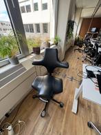 HAG Capisco 8106 Zwart Leder, Huis en Inrichting, Bureaustoelen, Ophalen, Gebruikt, Zwart, Bureaustoel