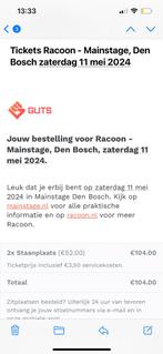 Racoon - Mainstage, Den Bosch, zaterdag 11 mei 2024, Tickets en Kaartjes, Mei, Twee personen