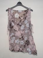 mouwloze blouse/top, bruin-roze-wit, maat 44. Nienhaus, Maat 42/44 (L), Ophalen of Verzenden, Zo goed als nieuw, Nienhaus