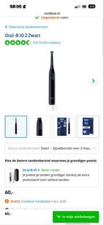 Oral-B iO 2 Zwart Elektrische Tandenborstel + reisetui, Ophalen of Verzenden, Nieuw, Mondverzorging