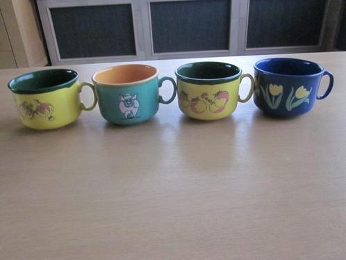 Just Mugs England 4 aardewerk soepkommen D11cm H8cm, Huis en Inrichting, Keuken | Servies, Zo goed als nieuw, Overige typen, Effen