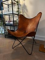 Bekende Vlinderstoel, Ophalen, Bruin, Leer, Zo goed als nieuw