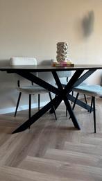 Zwartw ovale eettafel, Ophalen, 100 tot 150 cm, 200 cm of meer, Zo goed als nieuw