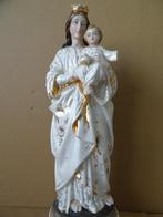Antiek Mariabeeld antiek verguld porseleinen Mariabeeld 35cm, Antiek en Kunst, Antiek | Religie, Ophalen of Verzenden